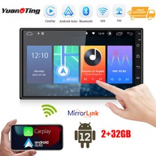 7" Car Radio Android 12 GPS Sat Nav Stereo WiFi BT 4-Core Wireless Carplay DSP