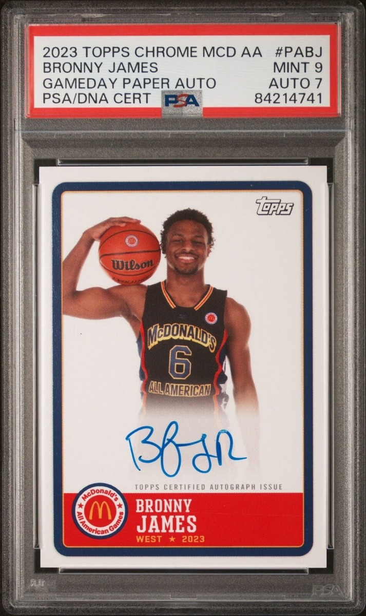2023 Topps Chrome McDonald's All American Autographs Bronny James
