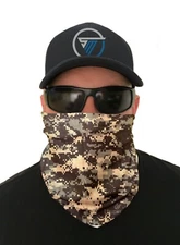 Forest Camouflage Neck Gaiter Mask Face Scarf Sun Cover Bandana Balaclava UPF UV