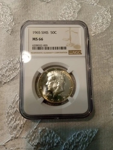 1965 SMS Kennedy Half Dollar NGC MS66 (40% Silver)
