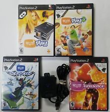 Playstation 2 Ps2 EYE Toy Bundle - Play, Play 2, Antigrav, Groove