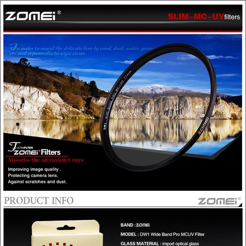 Zomei 40.5mm Slim Multi Coated MC UV Filter for Camera Lens Protector - Picture 3 of 10