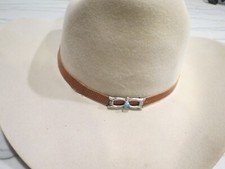 Sterling Silver  Turquoise Concho Hat Band w Sterling Silver Buckle