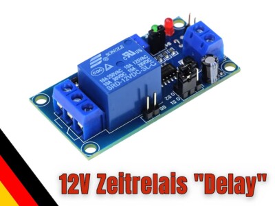12V DC Zeitrelais   Verzögerungsrelais / Delay Timer Relaismodul   einstellbar