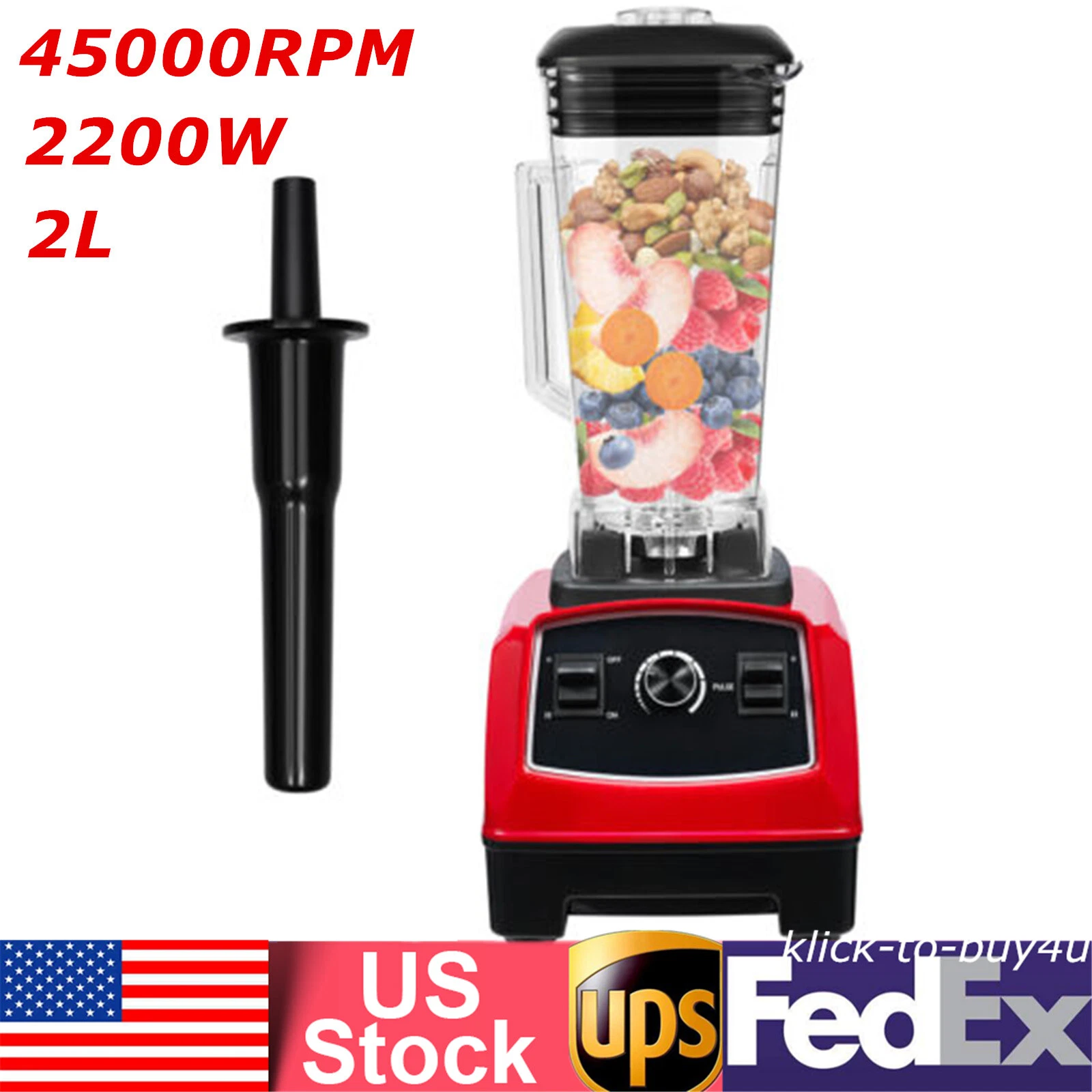 3HP 2L Professional Blender Heavy Duty Commercial Blender Mixer Juicer US
Opens in a new window or t