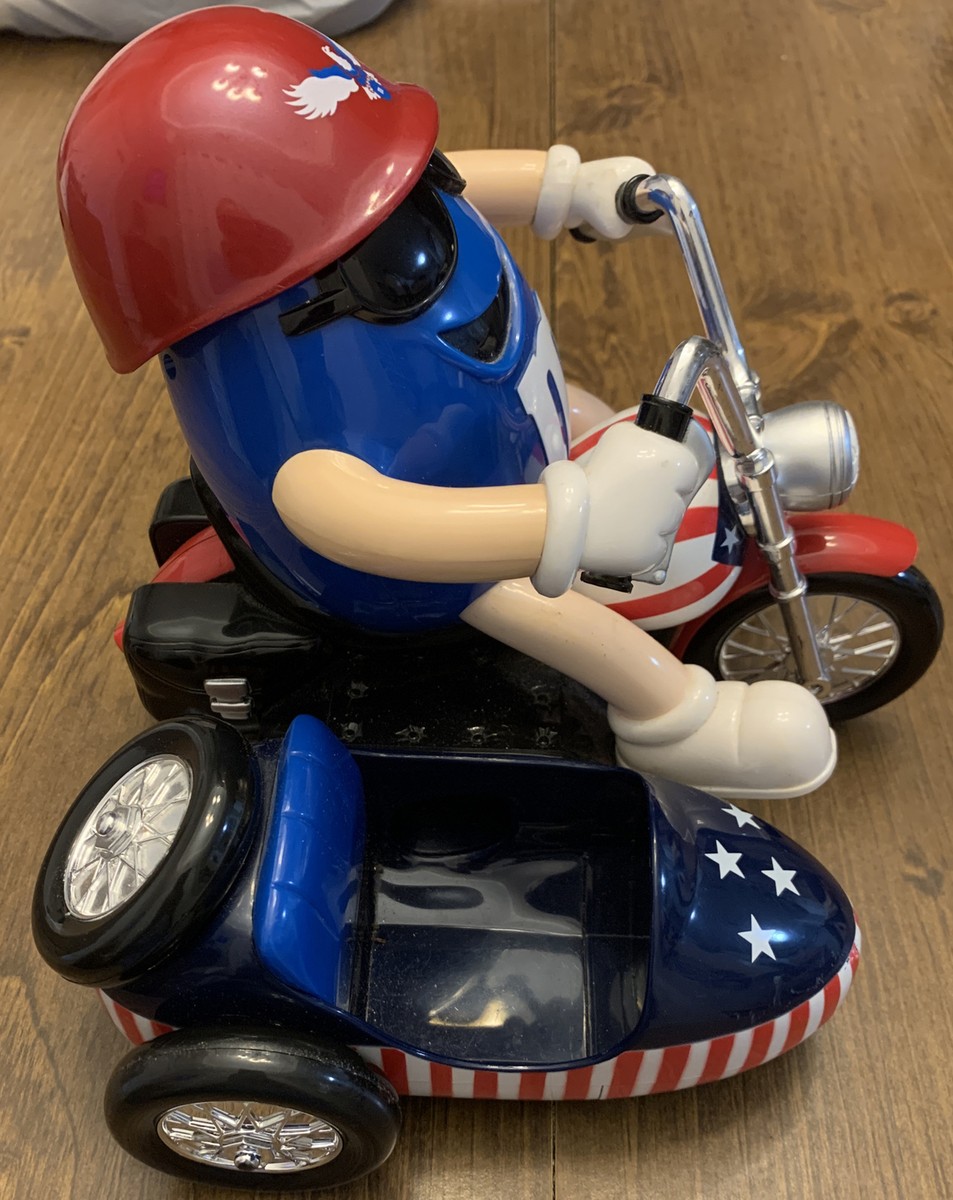 M&M's Red White & Blue Freedom Rider Motor Cycle Candy Dispenser