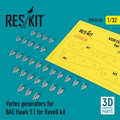 ResKit RSU32-0082 Scale 1:32 Vortex generators for BAE Hawk T.1 for Revell kit