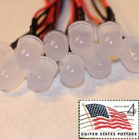 10x 10mm White Diffused Round Leds Pre Wired 12v Light Lamp Led Usa 10x 10mm White Diffused Round Leds Pre Wired 12v Light Lamp Led Usa