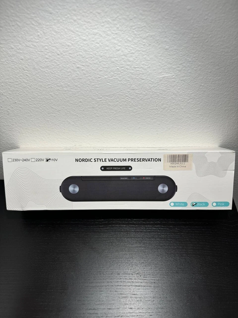 Nordic Style Vacuum Preservation Automatic Food Sealer 110V Black