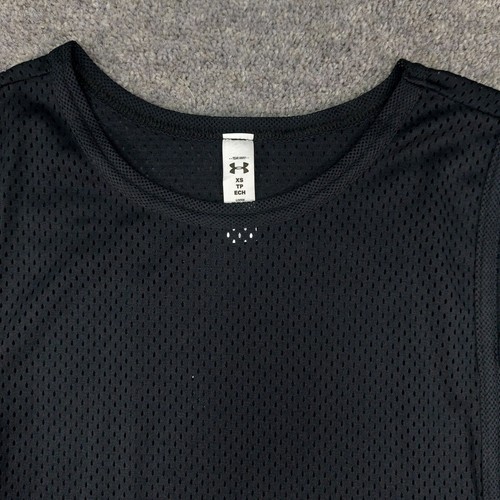 Under Armour HeatGear Tank Vest Womens Extra Small Black Ventilated Mesh - Picture 8 of 19