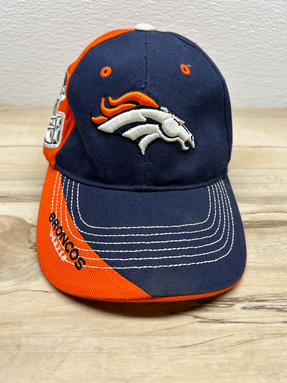 HFL Denver Broncos Blue And Orange Baseball Cap Cotton By Team Apparel