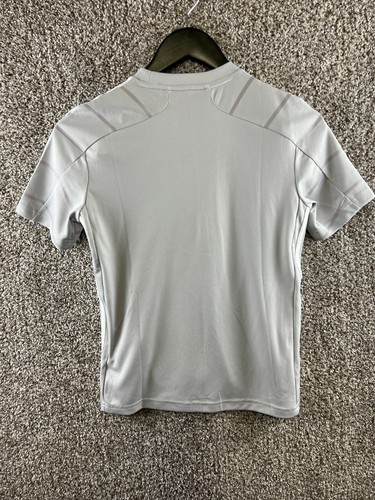 Adidas Aeroready Gray SoccerJersey Jeep Logo Striped Boys Size 11/12Y M - Picture 6 of 7