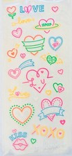 Clear Glitter Neon Love Hearts Stickers Planner Supply Valentine's Day Crafts