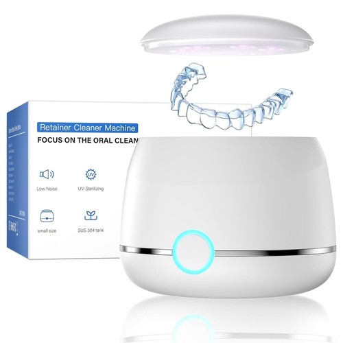 Ultraschall Retainer Reiniger, 45kHz Zahnersatzreiniger Maschine, 5min und 10min Modi - Bild 1 von 10