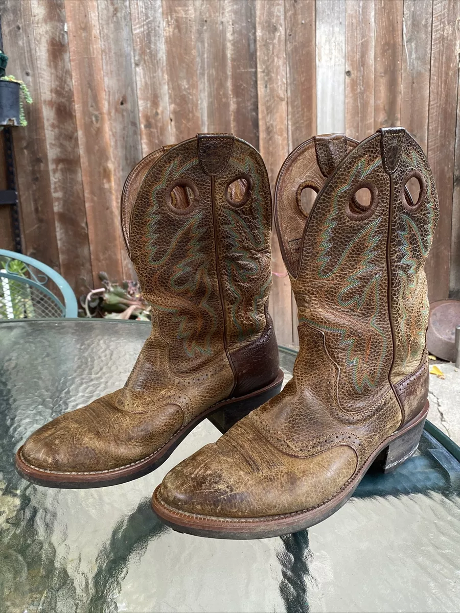 Ariat Buckaroo Men s Leather Rubber Sole Western Cowboy Boots 34830 Men s 11D
