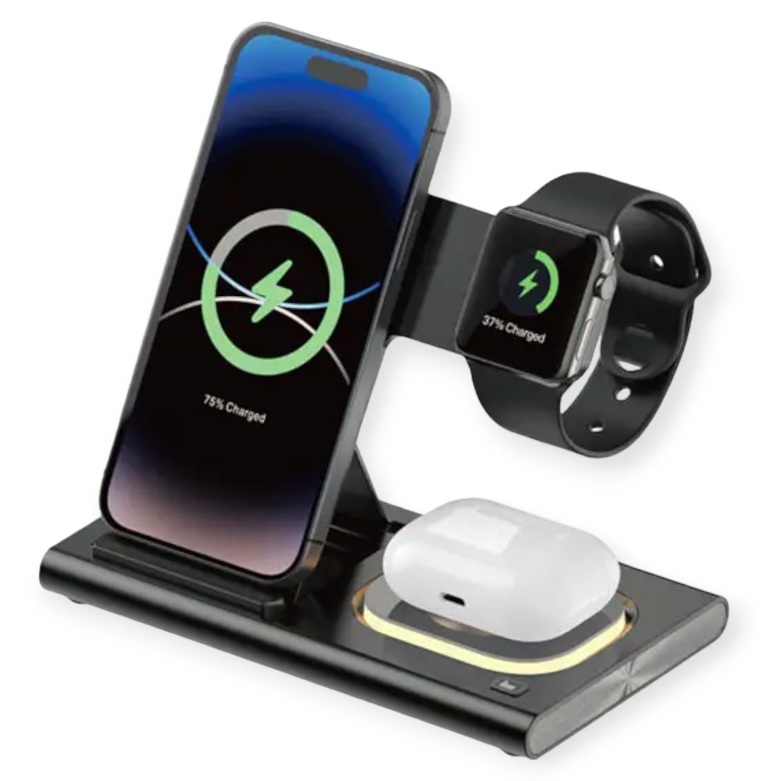 3 in 1 Wireless Charger for iPhone, Wireless Charging Station for Apple Devic...