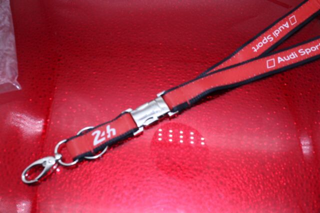 AUDI Sports Key Band 24h le Mans Ring Red Original New Boxed Lanyard Quattro AUDI Sports Key Band 24h le Mans Ring Red Original New Boxed Lanyard Quattro