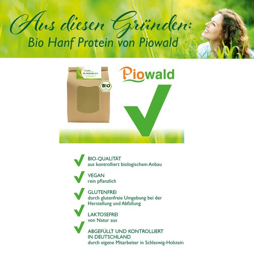 BIO Hanfprotein - 1 kg Vorratspack (20,95€/kg) - Bild 2 von 5