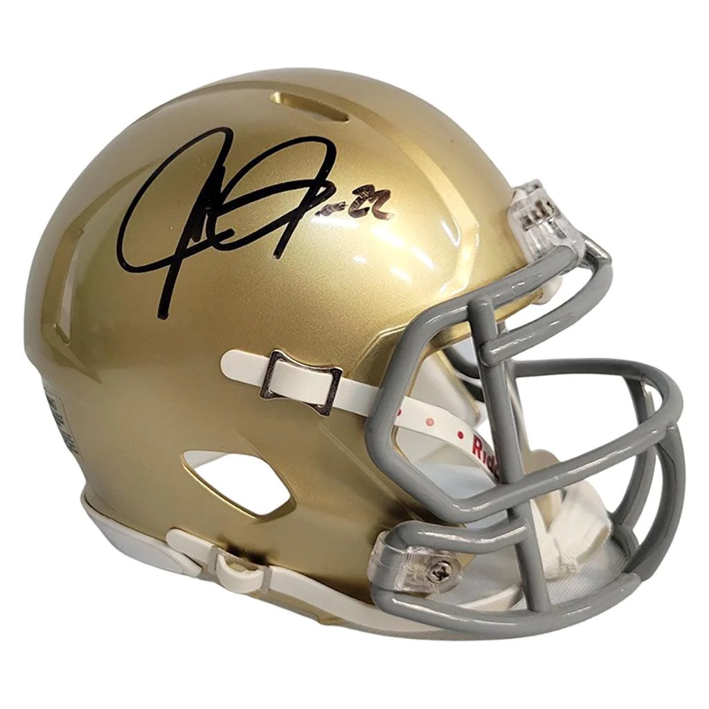 Julius Jones Signed Notre Dame Fighting Irish Speed Mini Replica Football Helmet 