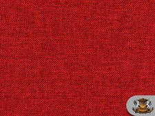Polyester Vintage Linen Look CRIMSON RED Fabric / 60" W / Sold by the yard
