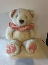 Dankin Teddy Bear white and pink lace 13"