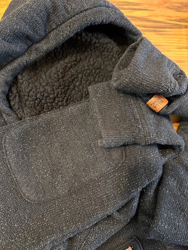 Billabong pullover Charcoal Gray Ladies Small / Guy Extra Small wood/Leather - Picture 6 of 6