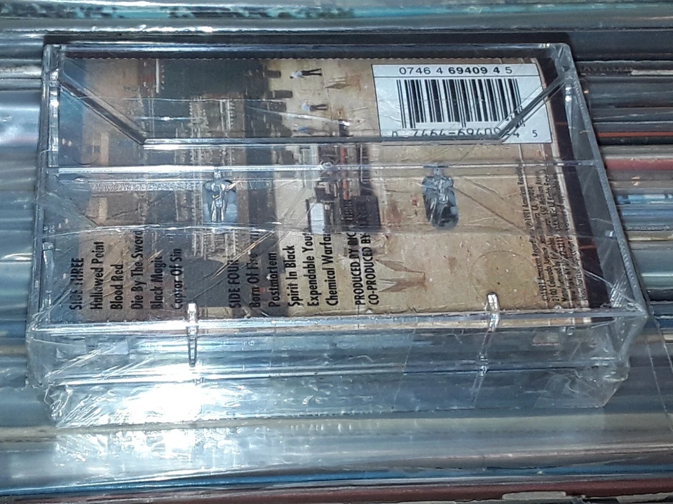 SLAYER DECADE Of AGGRESSION DOUBLE CASSETTE TAPE HYPE STICKER 2002 SEALED METAL - Image 2 of 4