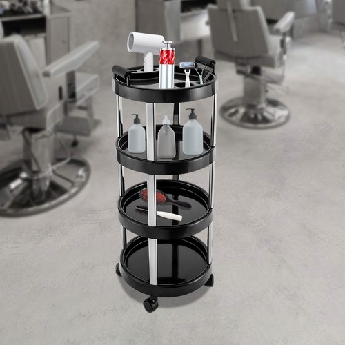 4 Tier Salon Spa Storage Trolley Beauty Fruit Cart Rack Tray Shelf Rolling Wheel - Picture 10 of 20