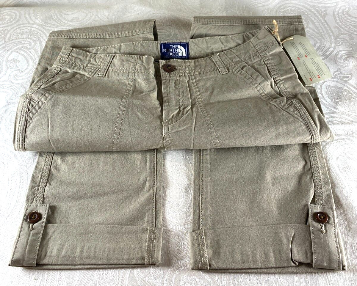 NEW The North Face Womens 6 Pinecrest Roll Tan Pants Heritage Wash linen cotton thumbnail 4