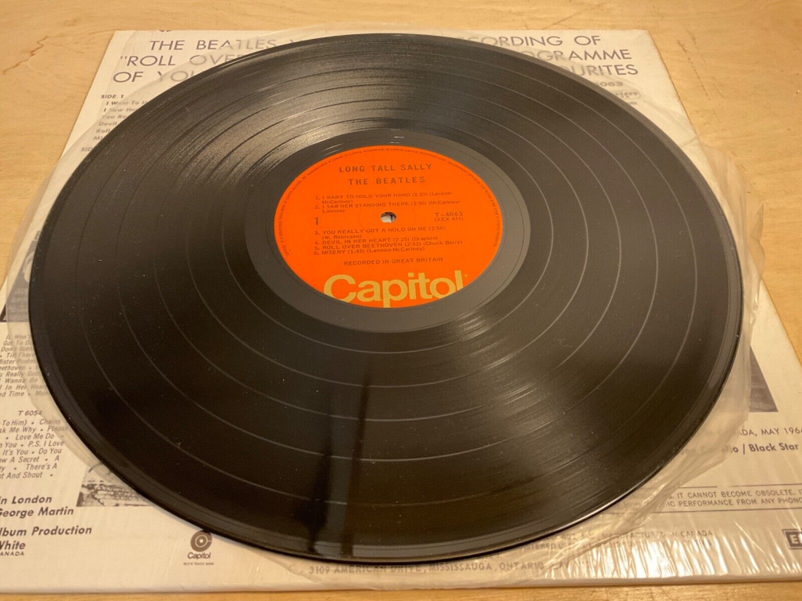 The Beatles Long Tall Sally Mono Vinyl 1974 Repress Canada T6063 Shrink Still On