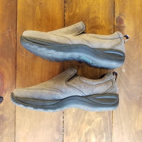 LL Bean Kids Slip On Moccasin Shoes Gray Suede Comfort Shoes Size 4 - Picture 4 of 9