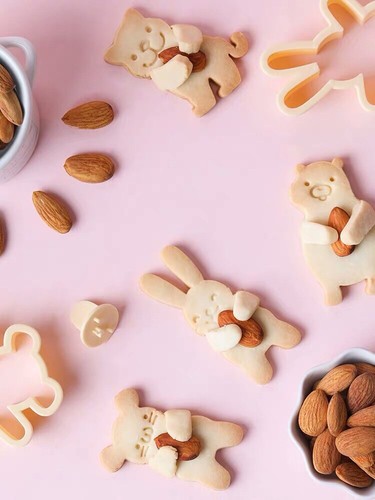 Adorable juego de cortador de galletas de expresión de emoji de oso conejo fondant azucarería - Imagen 8 de 8