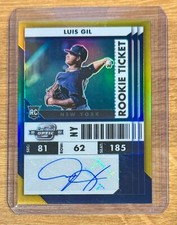 📈[ROTY] 2022 Contenders Optic Luis Gil Rookie Ticket Gold Auto 09/10 RC #14 NYY