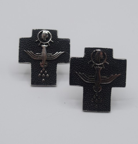 Gemelli CREED VINTAGE ARGENTO STERLING COLOMBA CRISTIANO SANTO FANTASMA - Foto 7 di 8