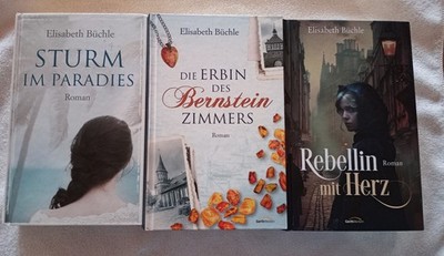 3 christliche Romane, Elisabeth Büchle, Rebellin mit Herz, Sturm im Paradies ...