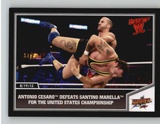 2013 Topps Best of WWE #40 Antonio Cesaro Defeat Santino Marella US Championship