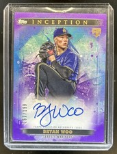 2024 Topps Inception Bryan Woo Rookies and Star Auto Autograph RC Purple #/199