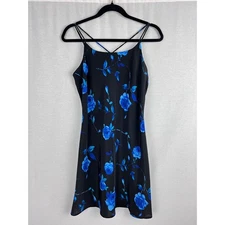 Vintage Fashion Bug Dress Womens Y2K Slip Mini Dark Floral Whimsigoth Going Out