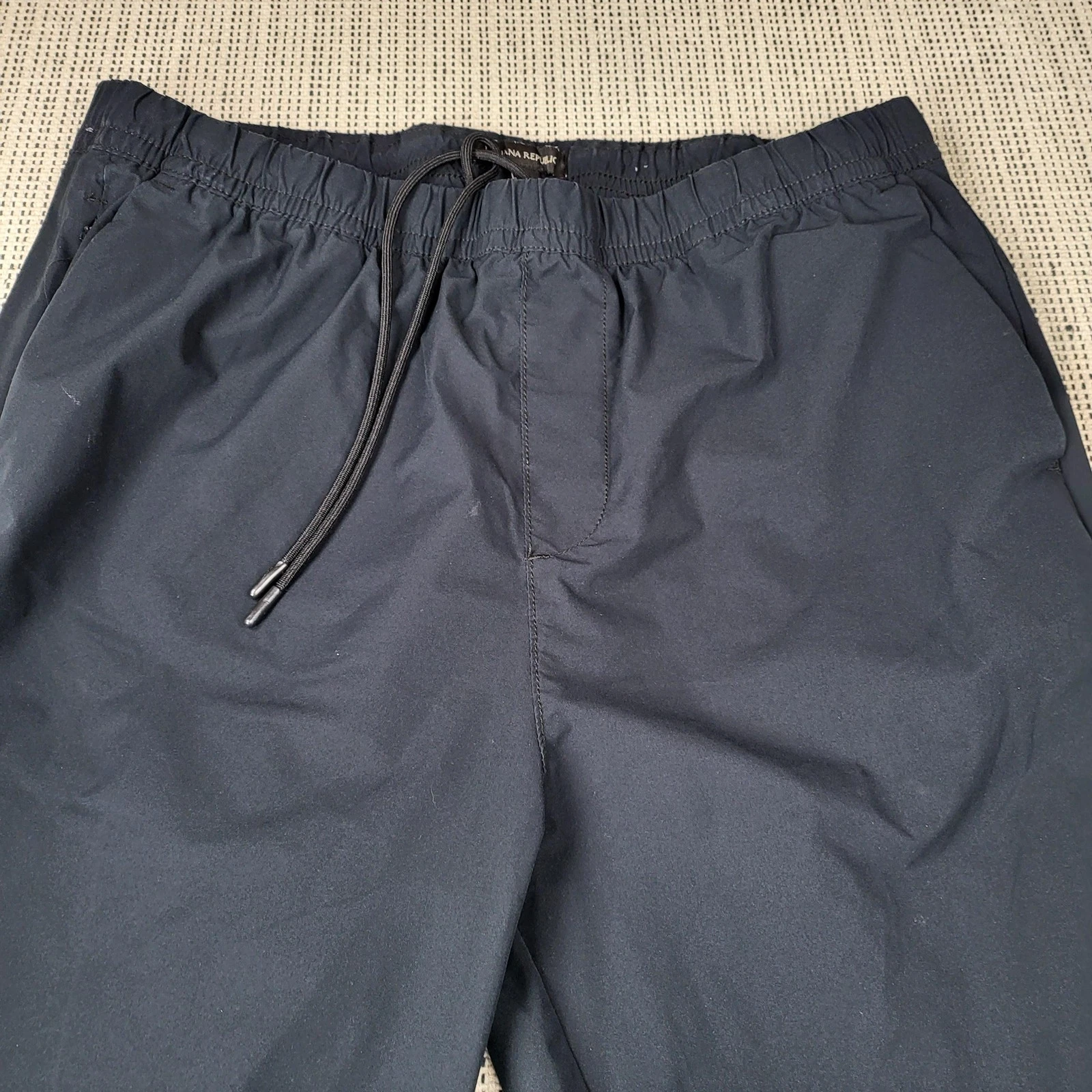 Banana Republic Jogger Pants Mens 36x29 Blue Elastic Waist Cuffed Casual