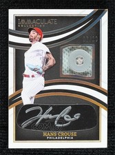 2022 Panini Immaculate Prime Relics Black Button 6/10 Hans Crouse Auto 0n7b
