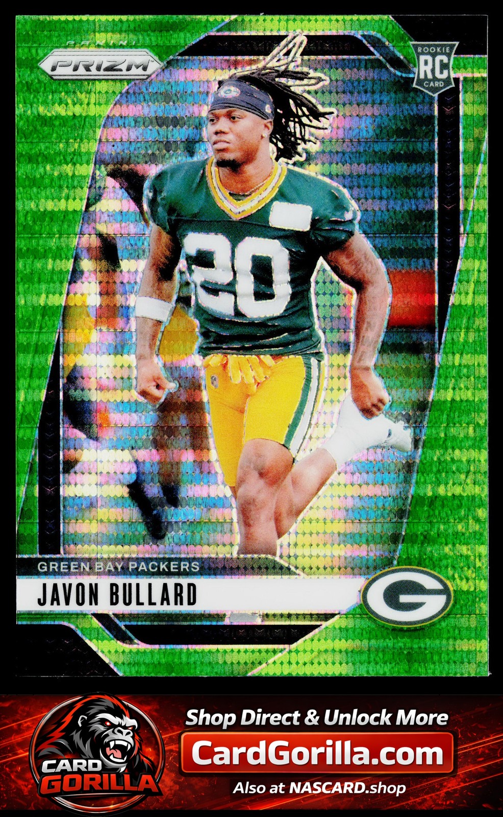 2024 Panini Prizm #345 Javon Bullard Neon Green Pulsar