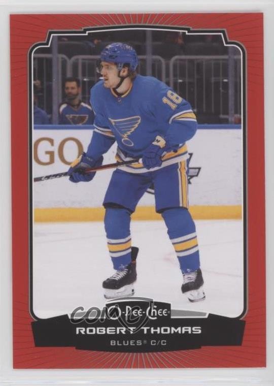 2022-23 O-Pee-Chee Red Border Robert Thomas #156 2vh