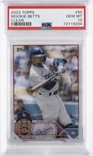 2023 TOPPS CLEAR #50 MOOKIE BETTS 6/10 PSA 10