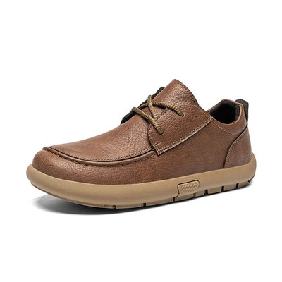 Men s Leather Casual Shoes Soft Sole Lightweight Non-Slip Outdoor Sport Footwear