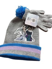 Disney Frozen Girls Hat  Gloves Set With Elsa  Anna Graphic