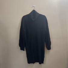 WE by Living in Yellow Turtleneck Sweater Dress Womens Medium Black