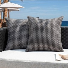 16x16in Kevin Textile Outdoor Waterproof Throw Pillow Covers Pack of 2...
