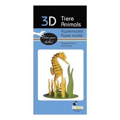 Fridolin 3D Papiermodell Seepferdchen