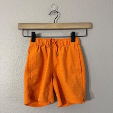 Hanna Andersson Kids's Size 4 110cm Orange Recycled Blend Tech Shorts