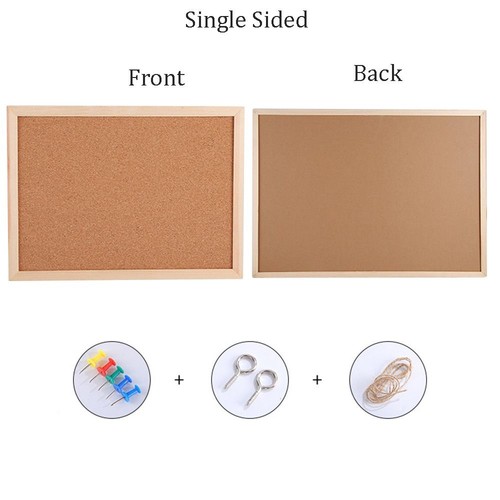 Soft Cork Board Wood Memo Bulletin Board Letter Message Boards Office School - Picture 3 of 15